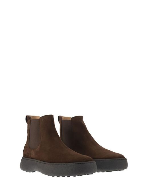 Tod's Brown Chelsea Boot W for men