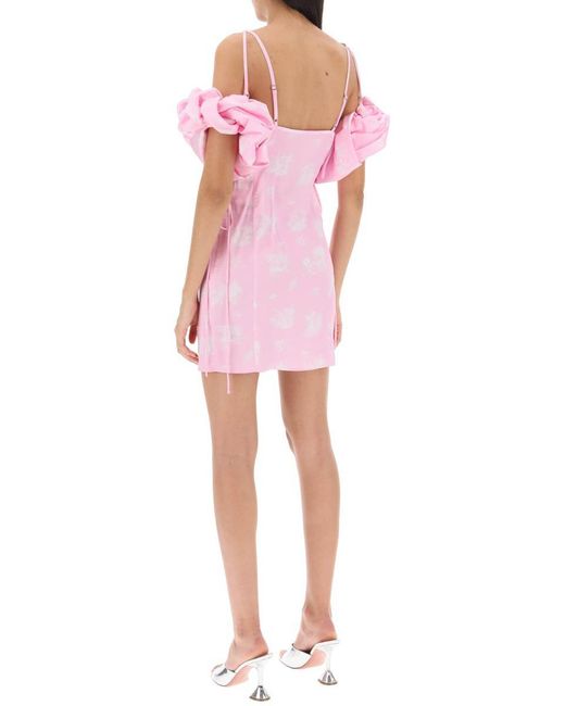 Jacquemus Pink La Robe Chouchou Slip Dress With Detachable Sleeves