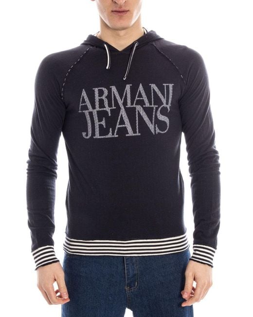 Armani Jeans Blue Sweatshirt Hoodie for men