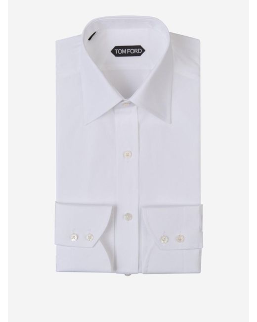 Tom Ford White Plain Cotton Shirt for men