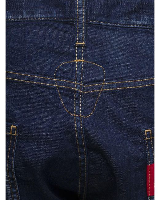 DSquared² Blue Denim Straight-Leg Jeans for men