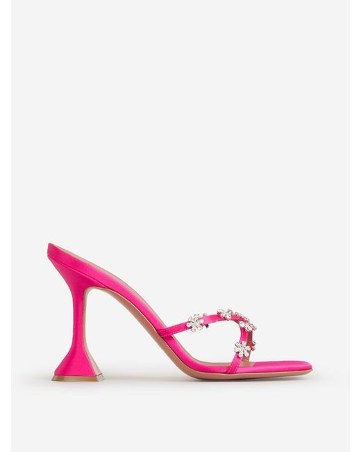 AMINA MUADDI Pink Lilly Slipper Sandals