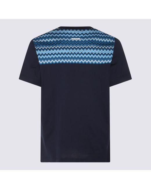 Missoni Blue Cotton T-Shirt for men