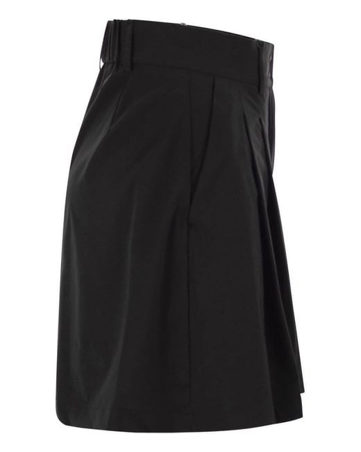 Herno Black Stretch Nylon Shorts