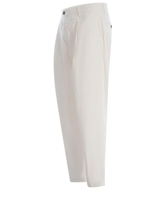 Briglia 1949 White Trousers "Courmayeur" for men
