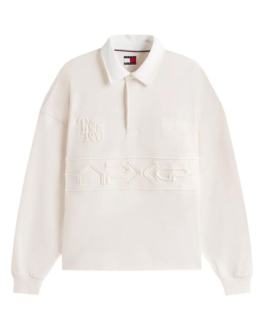 Tommy Hilfiger White F1 Movie Rugby Shirt for men