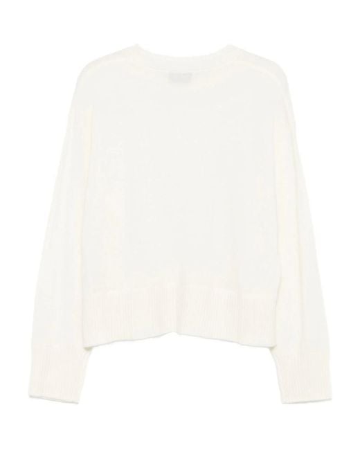 Officine Generale White Nicky Cashmere Crewneck