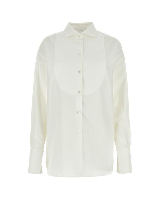 Bally White Collared Sleeved Shirt