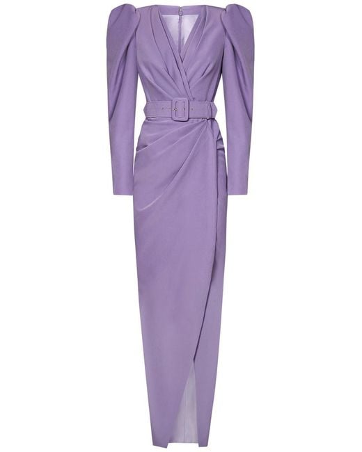 Rhea Costa Purple Chloe Long Dress