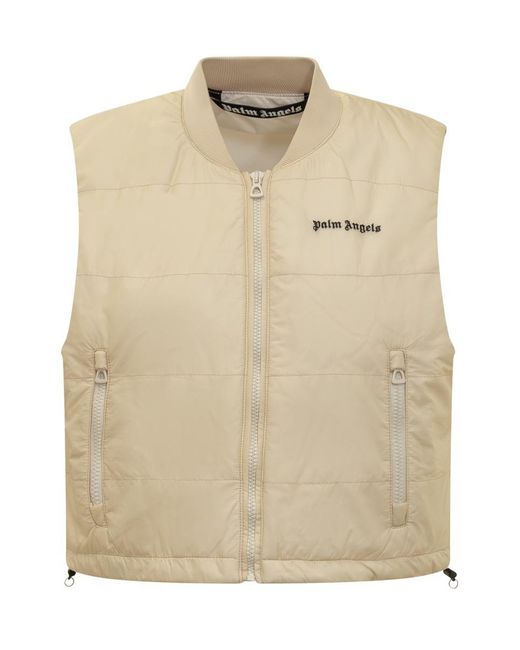 Palm Angels Natural Vest With Logo