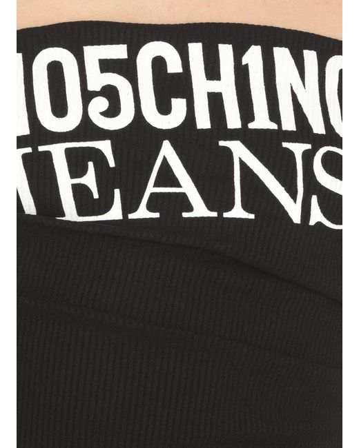 Moschino Jeans Black Dress With Logo
