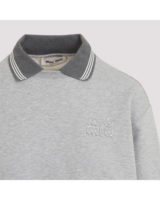 Miu Miu Gray Sweatshirt