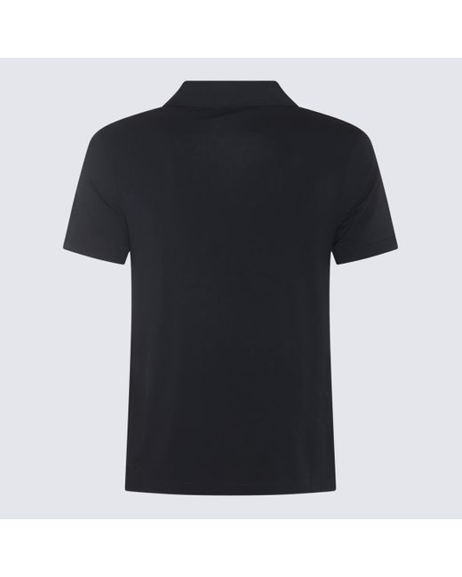 Giorgio Armani Black Viscose Polo Shirt for men