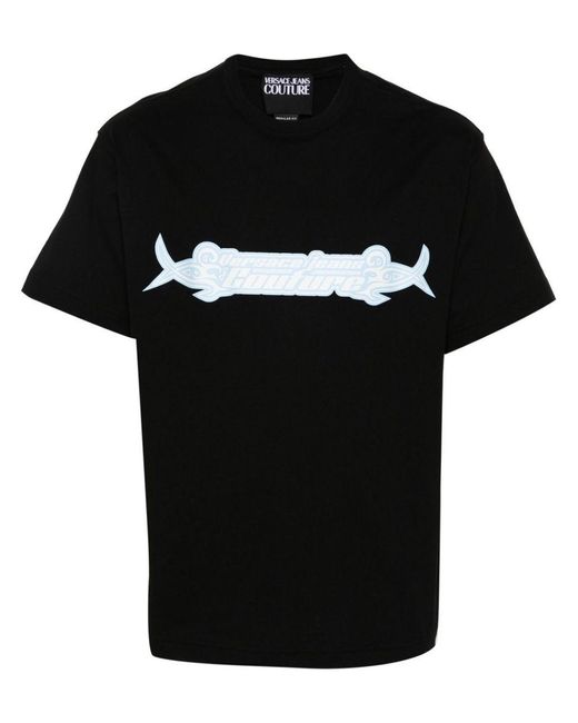 Versace Black Logo Print T-Shirt for men
