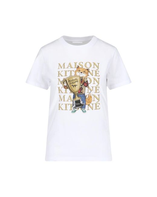 Maison Kitsuné White Fox Champion T-shirt