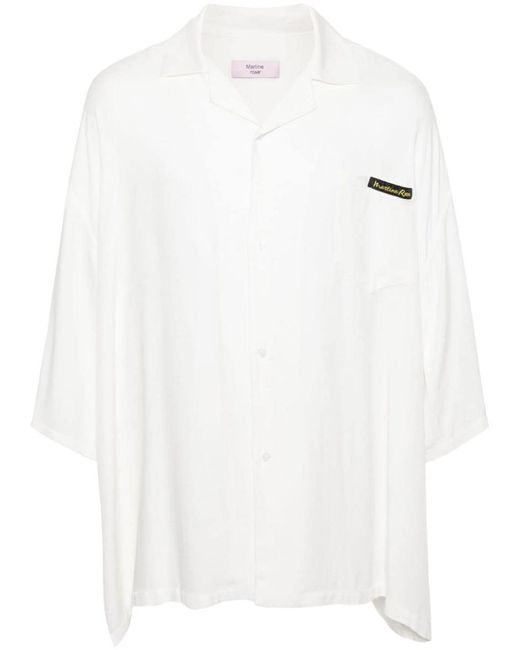 Martine Rose White Boxy Hawaiian Shirt for men