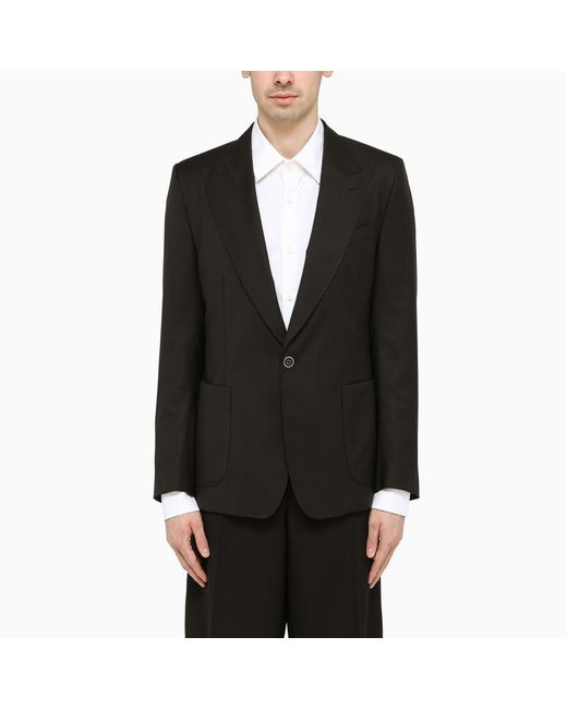 Dolce & Gabbana Black Dolce&Gabbana Oversize Tuxedo Jacket for men
