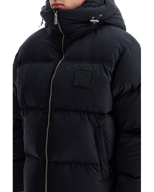 Off-White c/o Virgil Abloh Black "Down Jacket With Logo Patch for men