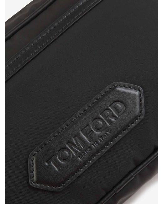 Tom Ford Black Logo Pocket Toiletry Bag for men