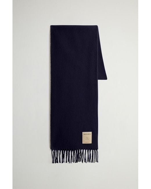 Woolrich Blue Patch Scarf for men