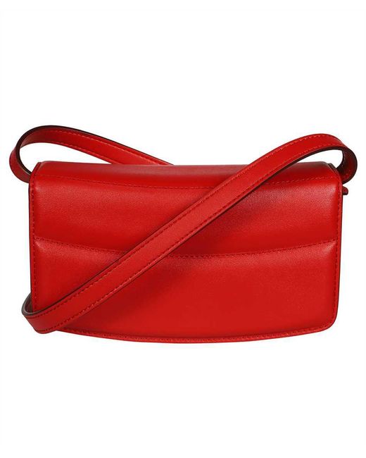 Stella McCartney Red S-wave Wallet On Chain