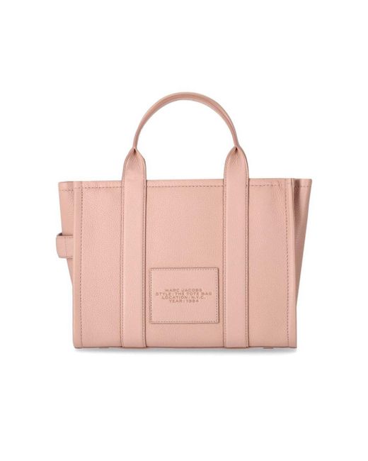 Marc Jacobs Pink The Leather Medium Tote Rose Handbag