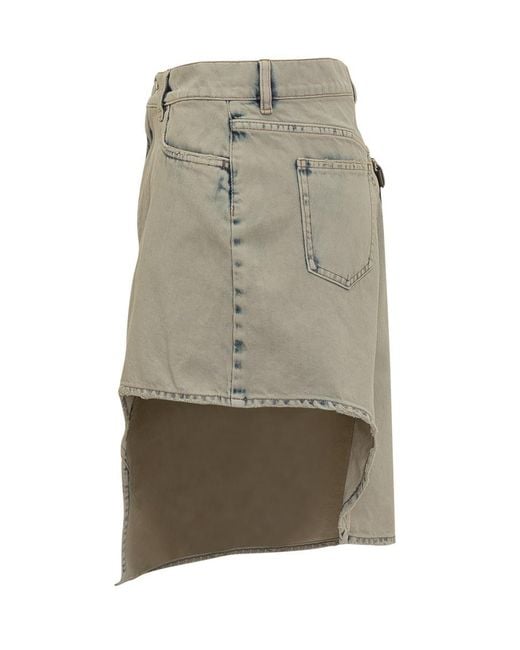 Coperni Gray Denim Skirt