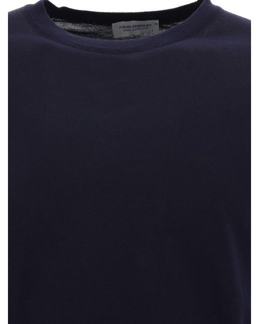 John Smedley Blue "kempton" T-shirt for men