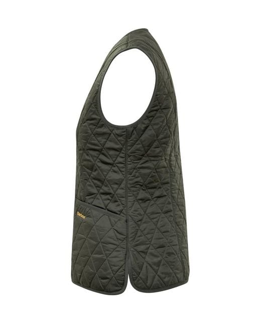 Barbour Green Quilted Vest With Zip