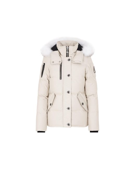 Moose Knuckles Cotton 3q Jacket Wintercoat In Natural Lyst