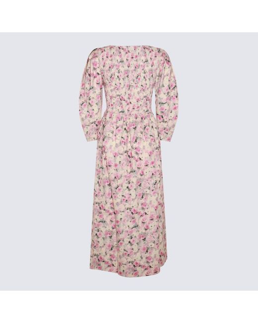 Ganni Pink Cotton Dress