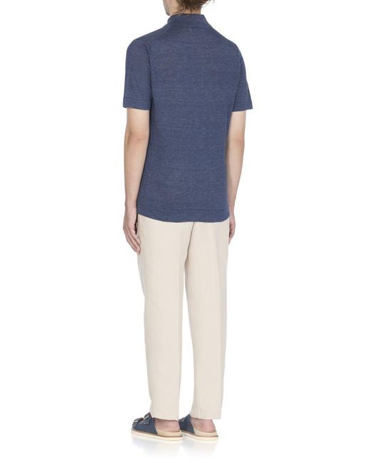 Brunello Cucinelli Blue T-Shirts And Polos for men