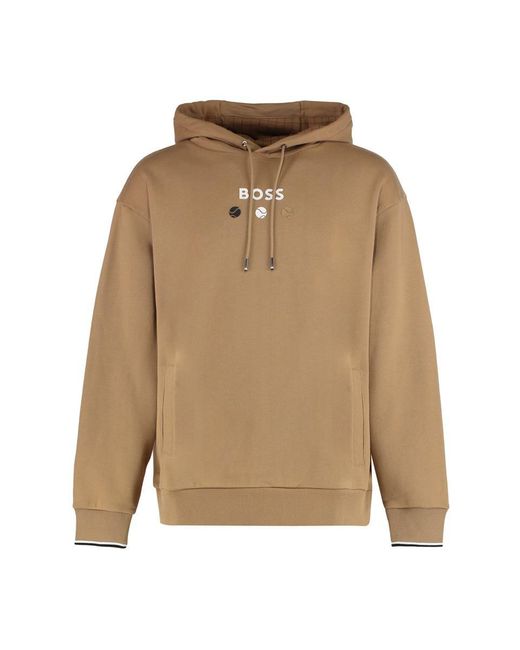 Boss Natural Hooded Sweatshirt Made Of Terry Cotton for men