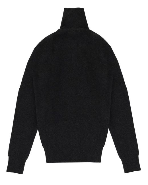 Lemaire Black High Collar Cardigan