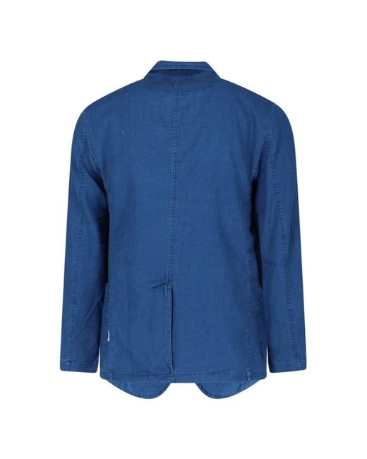 Aspesi Blue Cotton Blazer for men