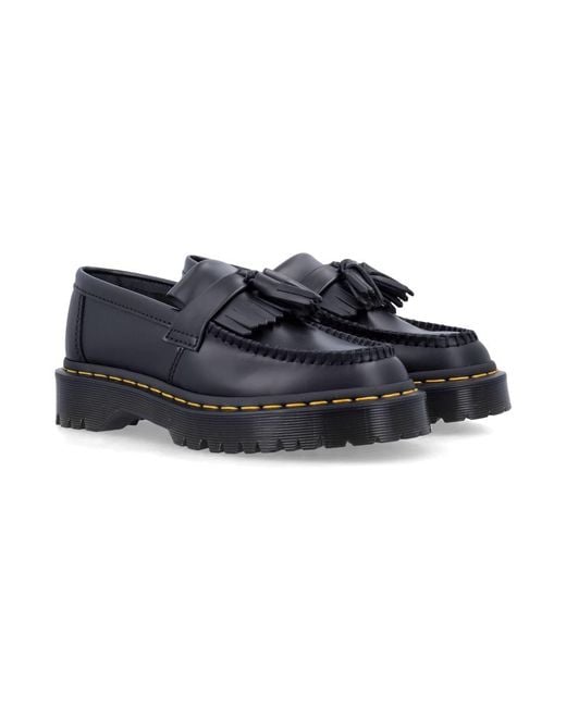 Dr. Martens Blue Adrian Bex Smooth Leather Tassel Loafers