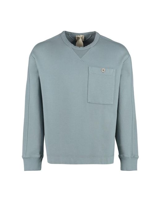 C P Company Blue Cotton Crew-neck Sweatshirt for men