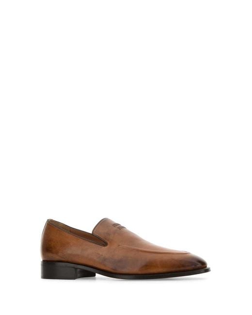 Miu Miu Brown Leather Loafers