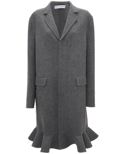 J.W. Anderson Gray Notched-lapels Single-breasted Coat