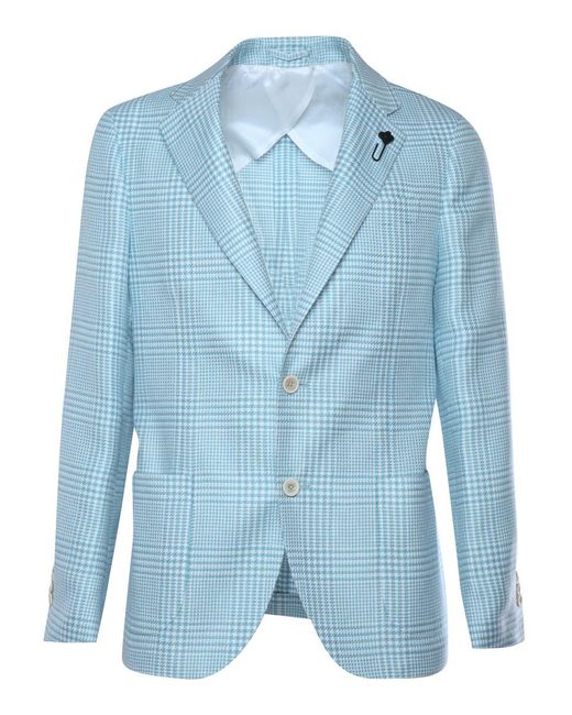 Lardini Blue Single-breasted Jacket for men