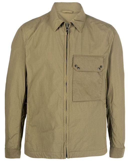 C P Company Green Zip-fastening Shirt Jacket for men