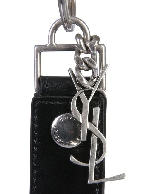 Saint Laurent White Keychain "monogram" for men