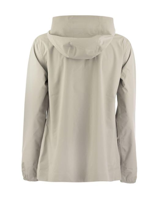 K-Way Gray Marguerite Stretch - Hooded Jacket