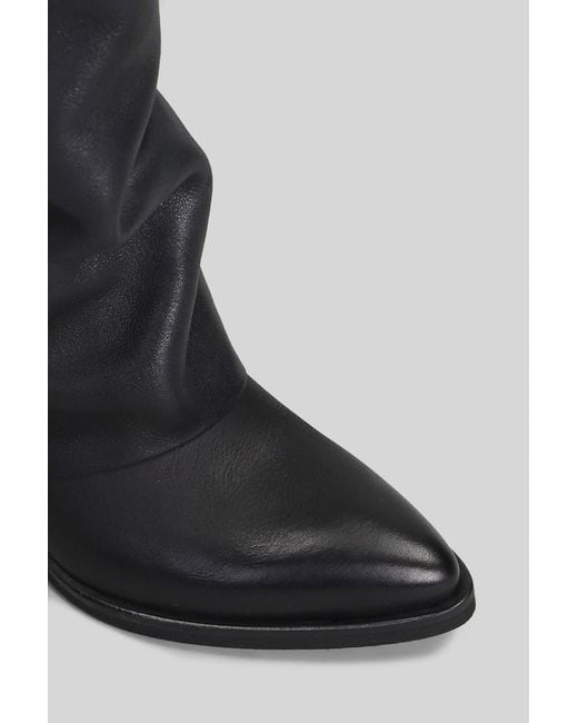 GISÉL MOIRÉ Black Hunter Texan Boots