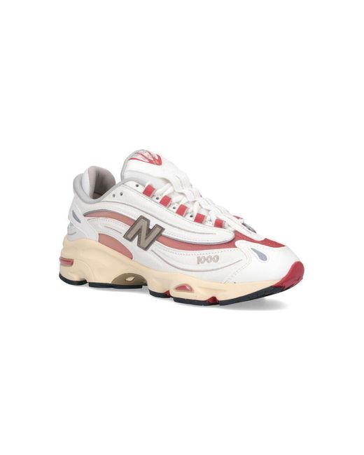 New Balance White "1000" Sneakers