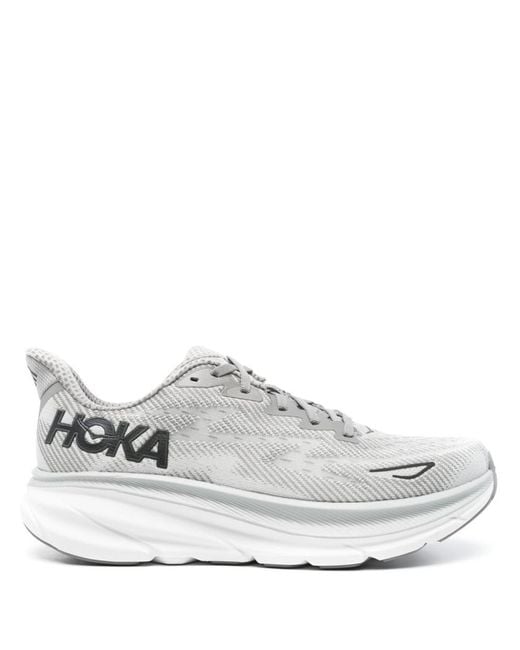 Hoka One One White M Clifton 9 Shoes for men