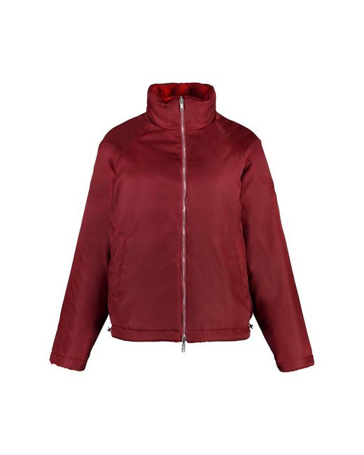 Burberry Red Reversible Check Fleece Jacket