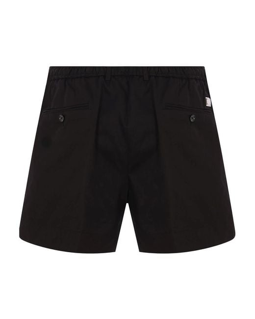 Dolce & Gabbana Black Tailored Shorts With Pleats for men