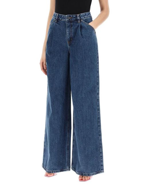 Self-Portrait Blue Self Portrait Wide Leg Jeans