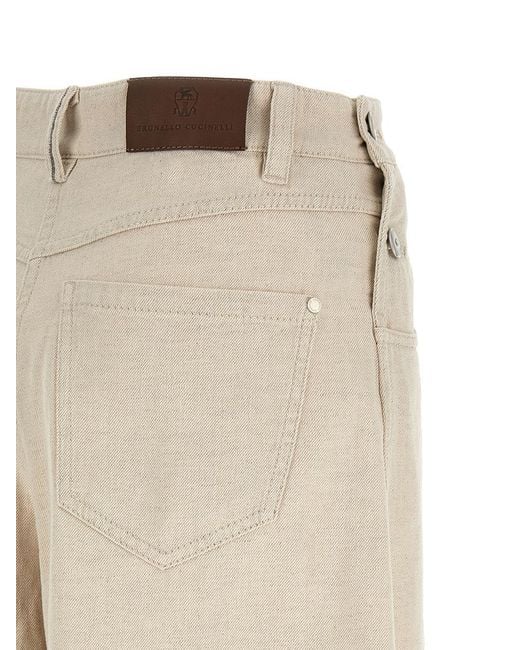 Brunello Cucinelli Natural 'The Maxi Sailor' Jeans